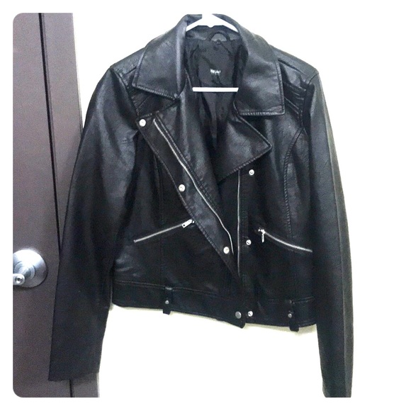 mossimo black leather jacket